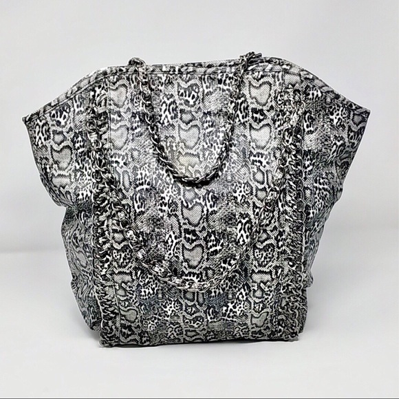 Amrita Singh Snakeskin Tote Black & White - Picture 4 of 5